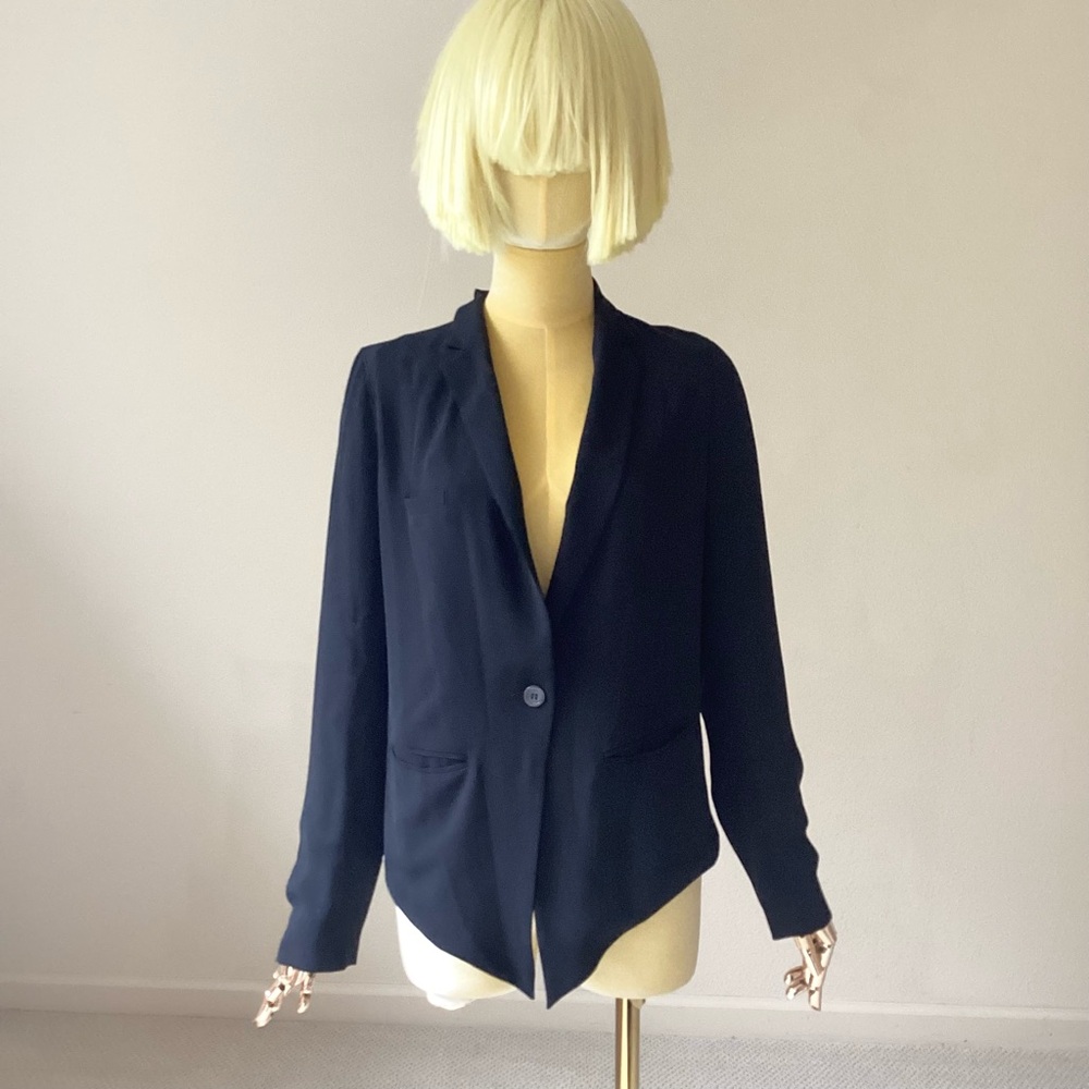 Isabel Marant Navy Single-Button Tailored Blazer